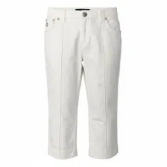 Ed2  LOUIS VUITTON ルイヴィトン クロップド デニムパンツ カラーデニム モノグラムフラワー レディース 女性服 サイズ36 ホワイトu02tのサムネイル
