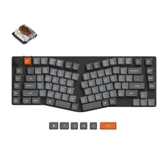 新品 Keychron キーボード K15 Max 75% Aliceレイアウト QMKワイヤレス・カスタムメカニカルキーボード、2.4GHz/Bluetooth/有線、USレイアウト、RGBライト、ホットスワップ対応、ロープロファイルGateronメカニカル