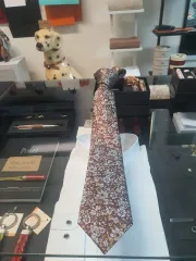 アンティーク vinoフローラル レッドブラウン ネックタイ セット (新品)