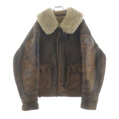 Schott B-3 大戦 フライトジャケット シープスキン ブラウン 難あり