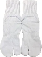 モードセレクト 足袋 ソックス メンズ レディース 白 綿混 強力消臭 足袋型ソックス 靴下 白色 2足セット 23-25cm (23.0-25.0 cm)