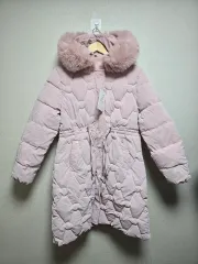 (新品)ピンク ダウンジャケット ロング丈