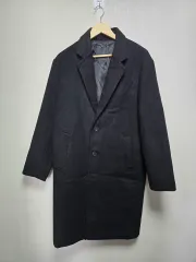 新品 ブラック 基本 ウール ロング コート