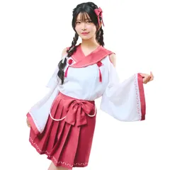新品 クリアストーン(Clearstone) コスプレ ハロウィン 制服巫女 レディース レッド