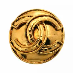 【6jcb0754-k】シャネル ブローチ ヴィンテージ ココマーク 丸型 サークル GPメッキ ゴールド【中古】レディース