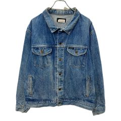 黒タグ USA製 エディーバウアー デニムジャケット XL インディゴ 80