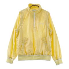 極美品 マンシングウエア 2WAY ジップアップジャケット イエローチェック L 極美品 マンシングウエア 2WAY ジップアップジャケット イエロー