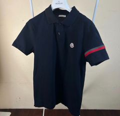 MONCLER モンクレールトリコロール半袖ポロシャツ黒系XS - メルカリ