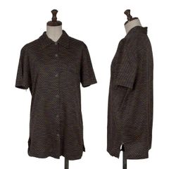 ピッコーネPICONE 刺繍入り長袖シャツ 黄色イエロー 個性的 綿コットン 