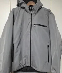 カルバン・クライン グレー フーディー キルティングジャケット