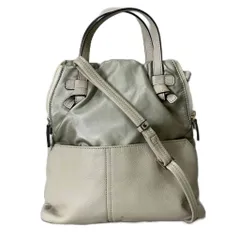 ペレボルサ PELLE BORSA  2WAY ショルダーバッグ ハンド　斜めがけ バッグ 切替 ベージュ