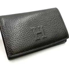 極上美品　HIROFU ヒロフ　財布　ウォレット　二つ折り　レザー　本革　グレー系　イタリア製