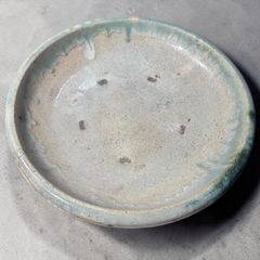 未使用品　中村哲雄　灰釉　6寸皿　ペア　器　作家　陶芸　茶器　酒器　うつわ　希少 最終】未使用品 中村哲雄 灰釉 6寸皿 ペア 器 作家 陶芸 茶器 酒器