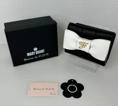 【未使用】MARYQUANT MaisondeFLEUR マリークワント メゾンドフルール 三つ折り財布 折財布 コラボ リボン (2604021)