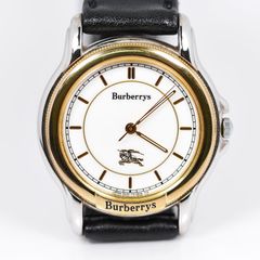 希少 Burberrys メンズ 腕時計 白文字盤 ヴィンテージ 英国ブランド