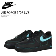 NIKE (ナイキ) AIR FORCE 1 '07 LV8 (エア フォース 1) ローカット スニーカー 厚底 ローテク 海外限定 1837風 大人カジュアル ストリート (ブラック/ターコイズブルー) HQ2037-002 HQ2037 002