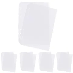 A5 6穴 シール帳 リフィル 台紙 10枚セット｜151×214mm 半透明PPシート シール専用 バインダー用 収納 (シールpp専用台紙×10枚) 1