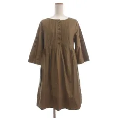 ポールスミス PAUL SMITH シャツワンピース ひざ丈 七分袖 茶系 ブラウン系 40