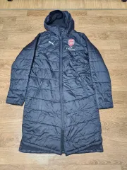 プーマ アーセナル ダウンジャケット ロング丈 ブラック