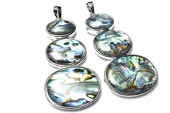 アバロンシェル（アワビ貝)　15-25x11-20mm　ペンダントトップ 1個売り パワーストーン 天然石 _PRG2469