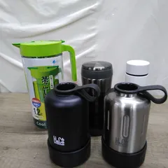 キッチン用品 水筒 ステンレスミニボトル&茶こし付きピッチャー 5点セット 未使用品 U979のサムネイル