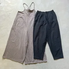 【まとめ売り】2点セット SamansaMos2 サマンサモスモス サロペット テーパードパンツ レディースフリーサイズ リネン混