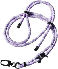 grooblue スマホショルダー スマホストラップ 8mm高耐久パラコード 無段階長さ調整 斜め掛け 首掛け ストラップホルダー付 iPhone Android 全機種対応 落下防止 ハンズフリー (ラベンダーマーブル)