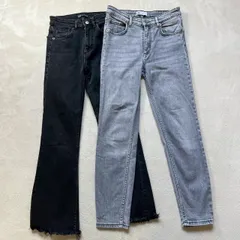 【まとめ売り】2点セット ZARA ザラ スキニーデニムジーンズ ブラックフレアデニム 36 レディースSサイズ