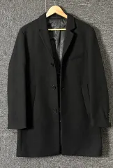 H&M メンズ ブラック コート M