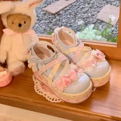 厚底 ロリータ パンプス 可愛い 靴 レディース