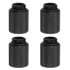 uxcell 4個 ウォータークーリングアダプター G1/4インチ スレッド メスからオス 0.79インチ カラム長 ミニ圧縮フィッティング 銅エクステンダーフィッティング Oリング付き コンピューターPCウォータークーリングシステム用 黑