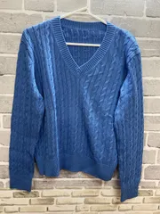 A【A37-64】◇オンワード樫山　　サイズ38      セーター　　ブルー