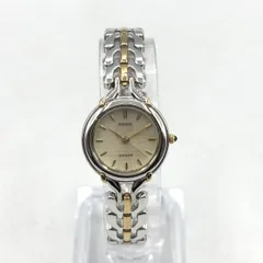 【え沖】SEIKO セイコー EXCELINE エクセリーヌ 4J41-0050 シルバー ゴールド コンビ クォーツ レディース ウォッチ 腕時計 MH0S04003