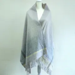 フルラ 100% カシミヤ マフラー ストール ショール グレー アイボリー ライトパープル 大判