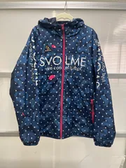 送料無料！！Svolme　スボルメ　メンズアウター　ナイロンジャンパー　フード付きジャンパー　ネイビー×ドットデザイン　サイズM  #80402MOKAKE