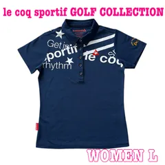le coq GOLF ルコックゴルフ 半袖 ロゴ刺繍 プリント 速乾性 ストレッチ ポロシャツ L