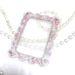 硬質ケースデコ トレカケースデコ クリアピンク ハートホロ B8 651