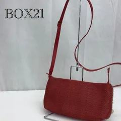 box21 ボックス21 ショルダーバッグ メッシュガラ レザー  レッド  レディース 鞄_255067