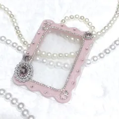 硬質ケースデコ トレカケースデコ ピンク 香水瓶 B8 652