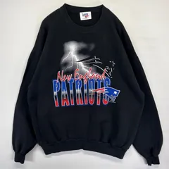 古着 90's/90年代  LOCKER LINE スウェット NFL チームロゴプリント サンダー PATRIOTS コピーライト  ブラック メンズ
