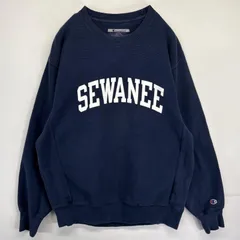 古着 チャンピオン Champion スウェット リバースウィーブ オリジナルリバース カレッジ トレーナー プリント M  ネイビー メンズ