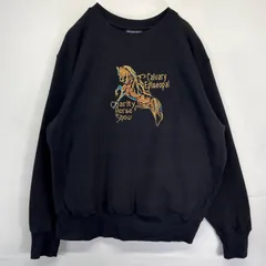 古着 90's/90年代 イーグル EAGLE USA製 スウェット リバースタイプ ヘビーウェイト クルーネック プルオーバー  XL  ブラック メンズ