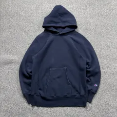 チャンピオン リバースウィーブ ブルータグ ネイビー スウェット フーディー