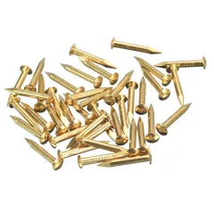 uxcell 木ネジ M2 x 15 mm 丸頭ネジ 35個 真鍮製釘 詰め合わせキットDIY固定アクセサリー 木工家具用 真鍮色