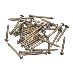 uxcell 木ネジ M1.5 x 20 mm 丸頭ネジ 35個 真鍮製釘 詰め合わせキットDIY固定アクセサリー 木工家具用 ブロンズ