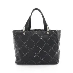 シャネル CHANEL トートバッグ 旧トラベルライン A11833 ブラック ナイロン 旧トラベルライントートMM レディース Used B