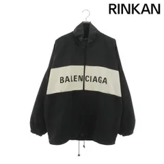 バレンシアガ  529213 TBO03 ロゴプリントデニム切り替えポプリンシャツブルゾン メンズ 36