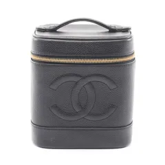 シャネル CHANEL ハンドバッグ ココマーク ブラック キャビアスキン(グレインドカーフ) ココマーク 縦型バニティ レディース Used A