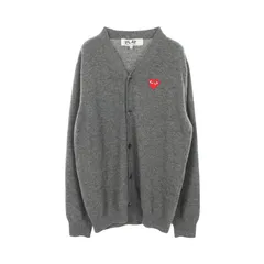 プレイコムデギャルソン PLAY COMME des GARCONS カーディガン ハートロゴワッペン ウール ハートロゴ カーディガン グレー メンズ Used Aのサムネイル
