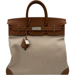 エルメス HERMES オータクロア40 Z刻 ゴールド シルバー金具 エバーカラー/トワルGM メンズ ハンドバッグのサムネイル